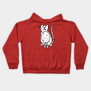 Cute Cat with Magentaverse Spots Kids Hoodie